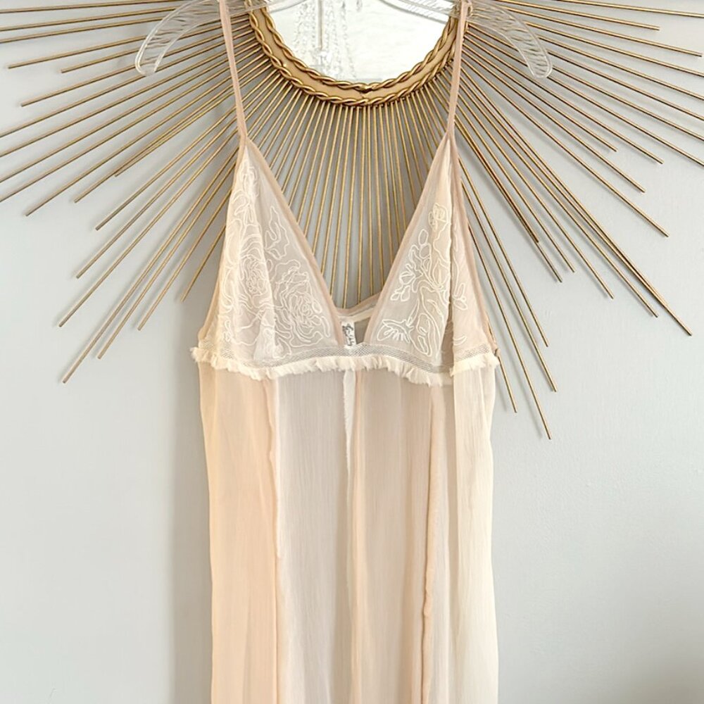 Free People Sheer Nude Maxi